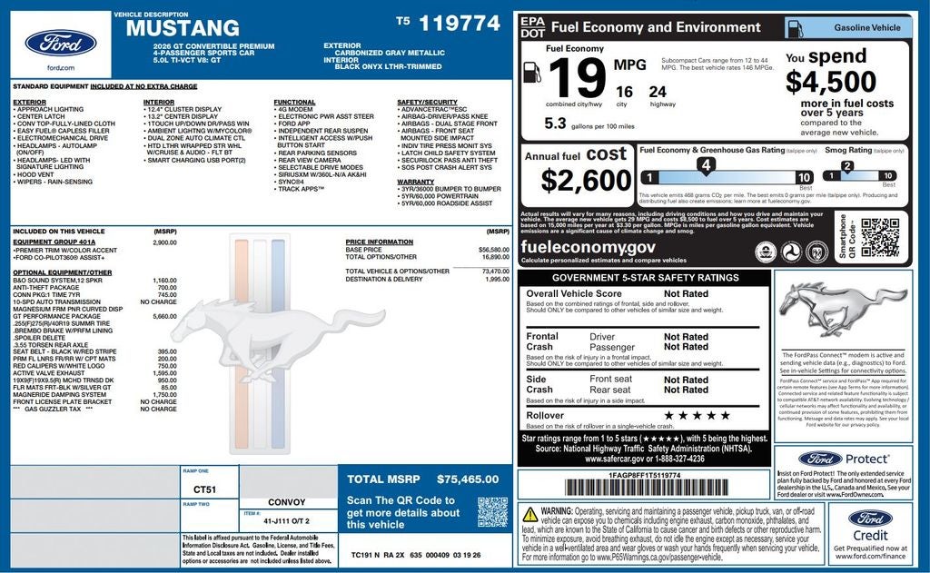 2026 Ford Mustang GT Premium