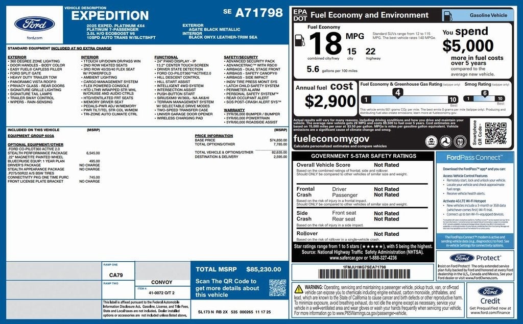 2025 Ford Expedition Platinum
