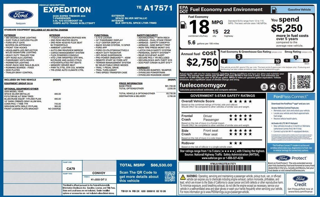 2026 Ford Expedition Tremor