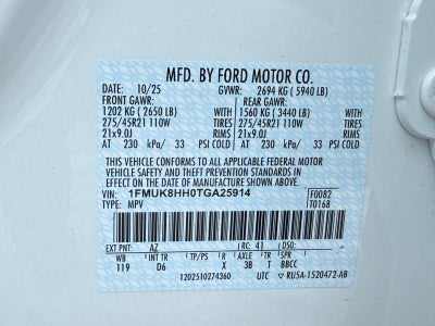 2026 Ford Explorer Platinum Luxury Leather Pack