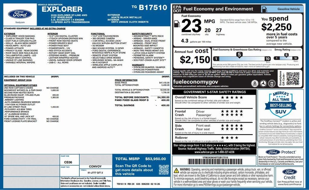 2026 Ford Explorer ST-Line