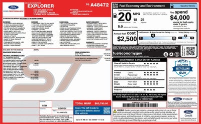 2026 Ford Explorer ST Sun and Sound Pack
