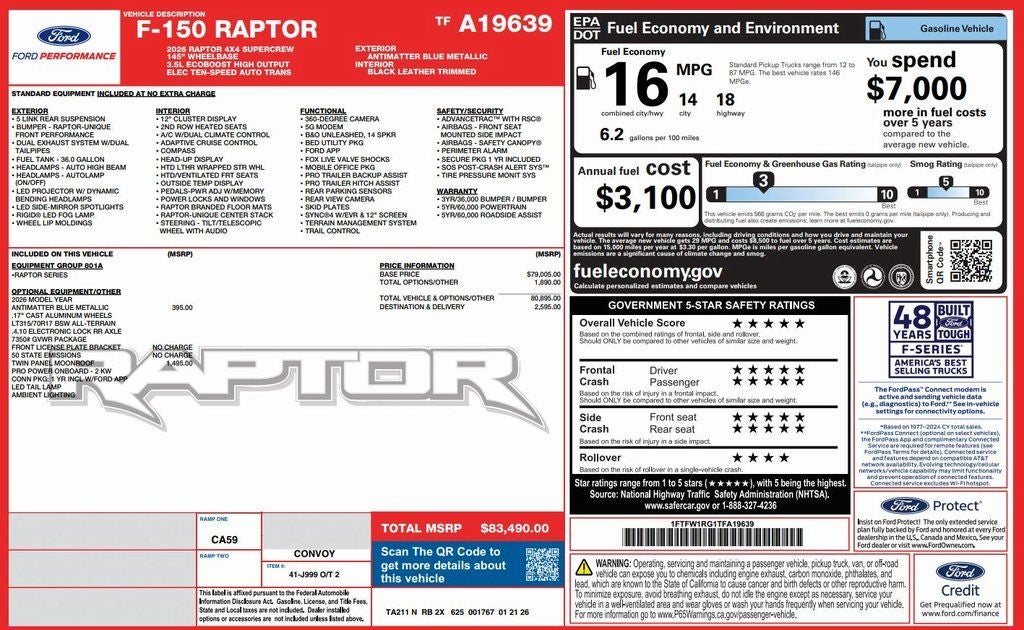 2026 Ford F-150 Raptor