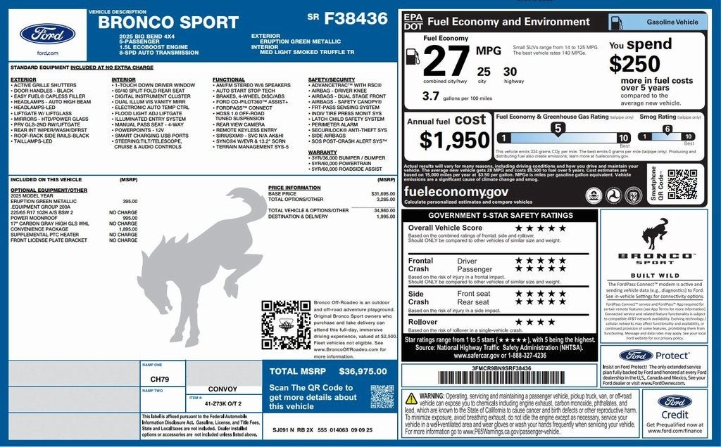 2025 Ford Bronco Sport Big Bend