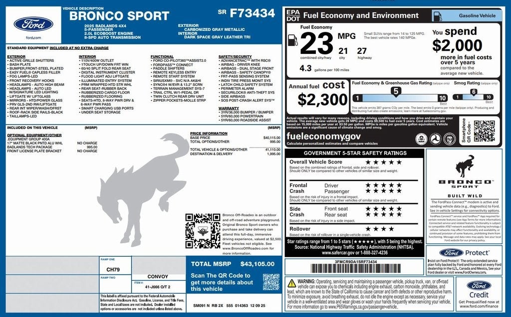 2025 Ford Bronco Sport Badlands