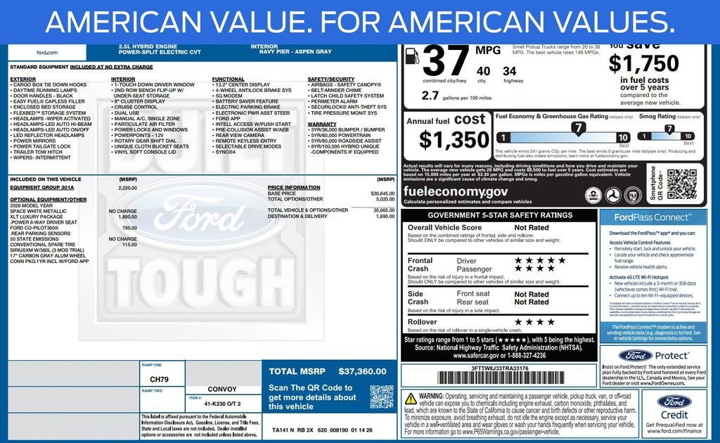 2026 Ford Maverick XLT