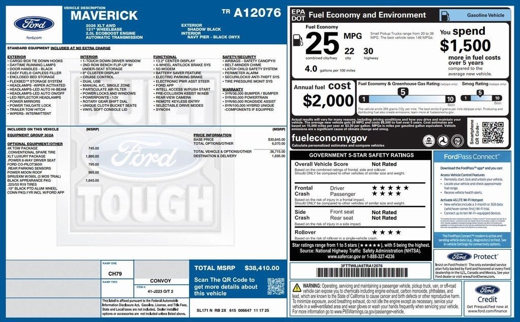 2026 Ford Maverick XLT
