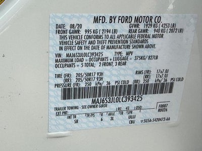 2020 Ford EcoSport SES Certified 1 Owner 4WD