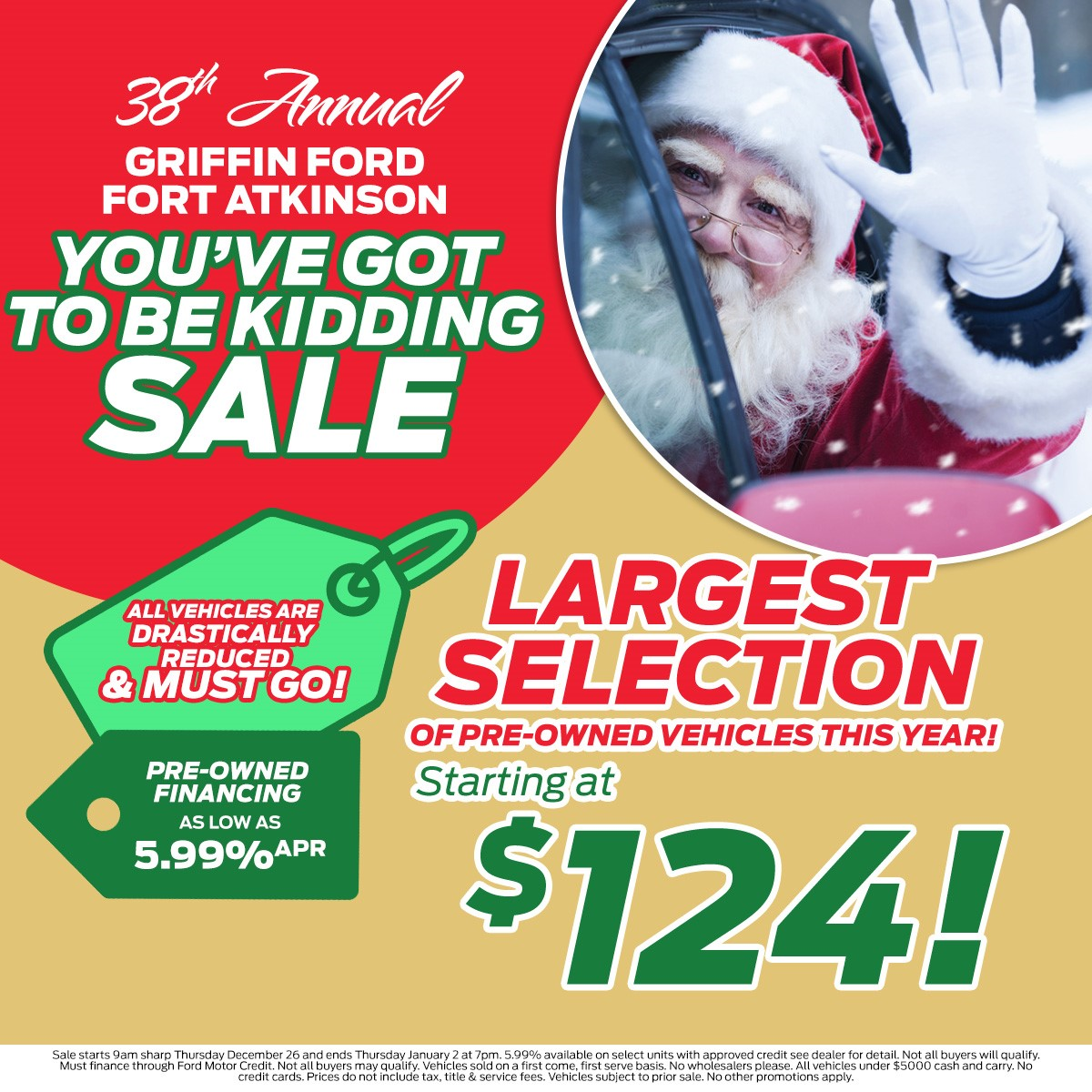 38th Annual You've Got to be Kidding Sale